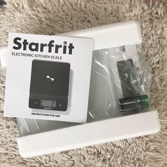 Starfrit Kitchen Scale Glass Top 5kg Capacity White - Picture 2 of 5